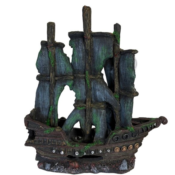 Pirate Ship Aquarium Ornament Large Underwater Freshwater Saltwater Decor Fish - Picture 2 of 16